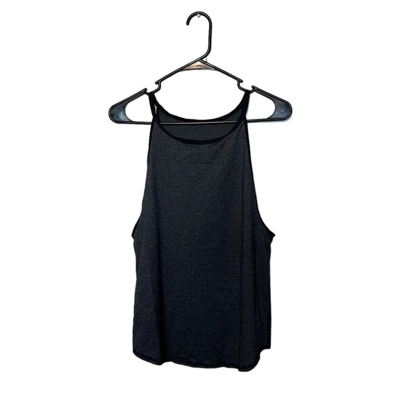 Lululemon Shirt Womens Size 6 Gray Black Tank Top Athleisure Flowy Athletic - Picture 1 of 6
